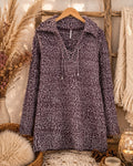 NWT Free People Sweater Dress Medium Boucle Lace Up Tunic Boho Cozy Purple Women