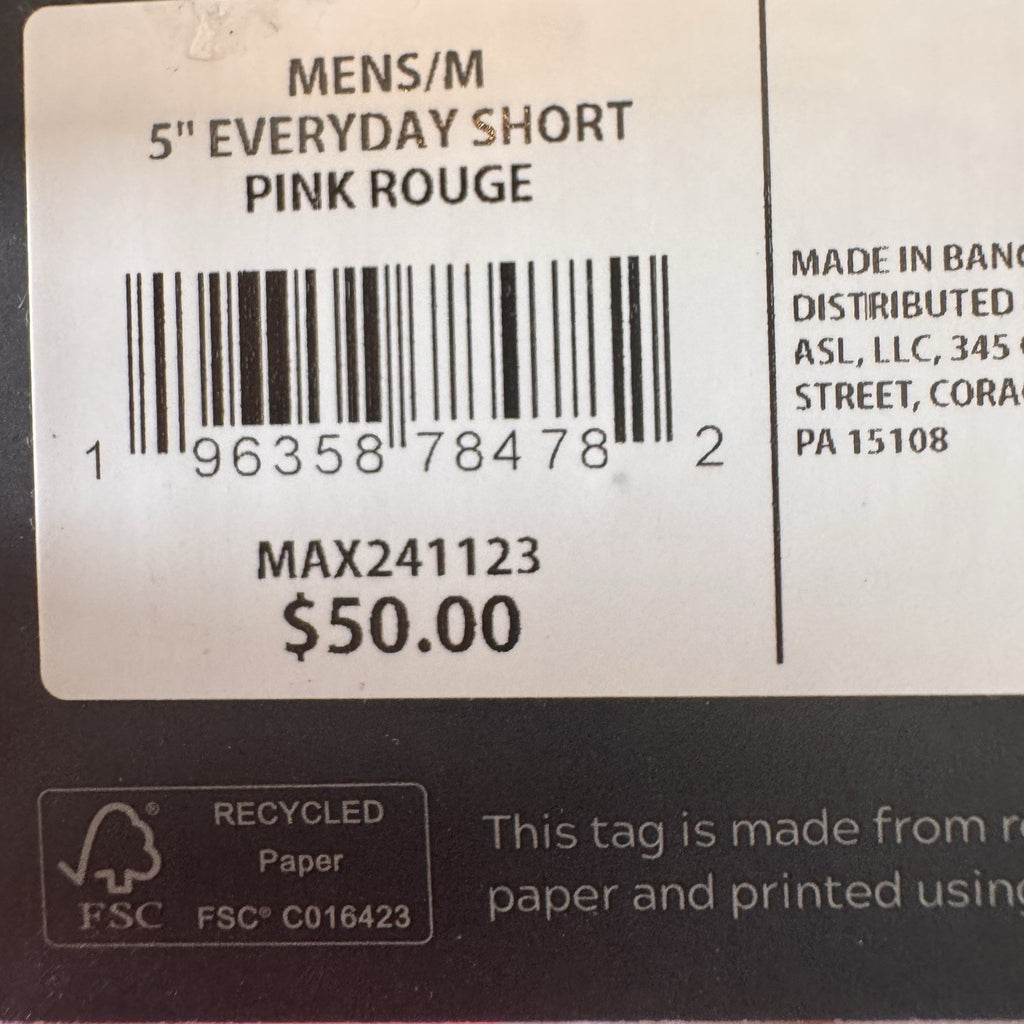 VRST Men's 5" Everyday Short Size M Medium Pink Rouge NWT Athletic Gym 5in