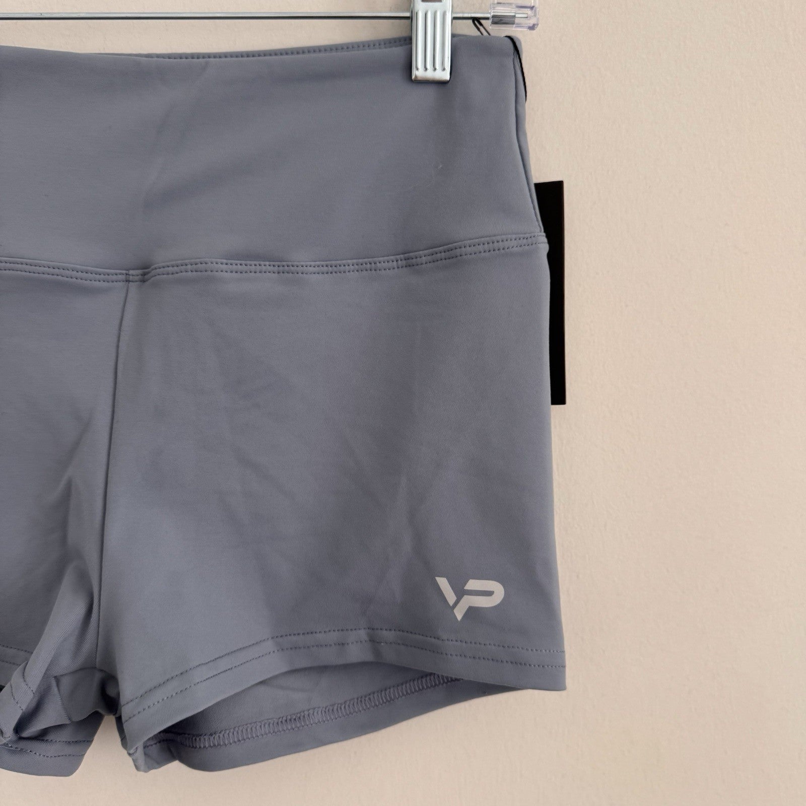 High Waist Scrunch Butt Shorts Women’s Gym Yoga Fitness Blue Size L NWT