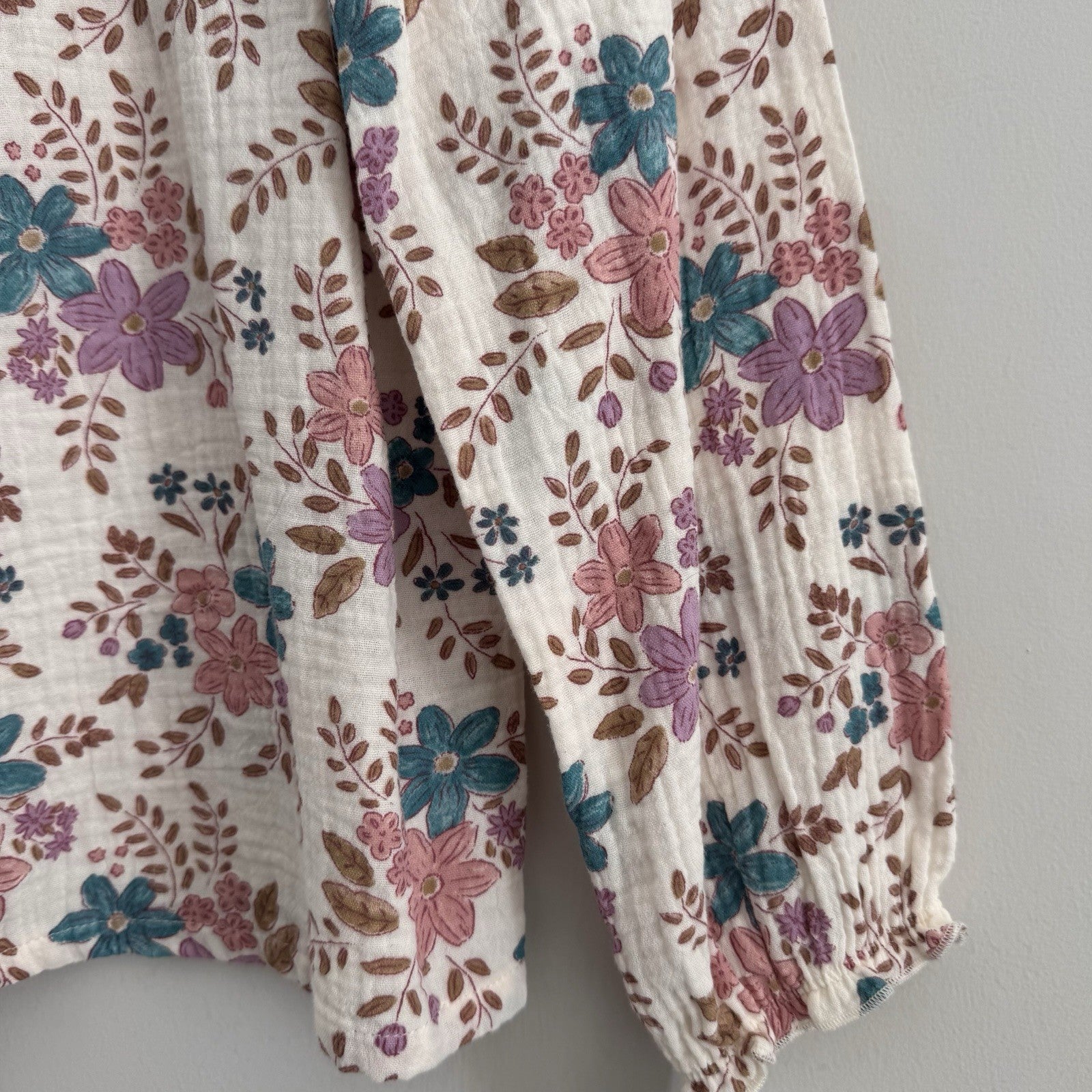 Carter’s Girls Size 8 Floral Smocked Blouse Boho Cottagecore NWT
