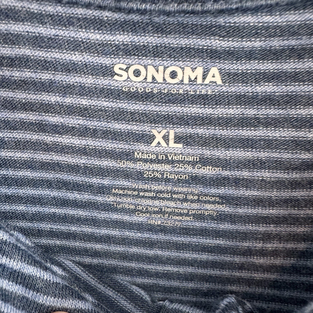Lot of 3 Sonoma Goods For Life Men’s XL Striped Short Sleeve Polo Shirts