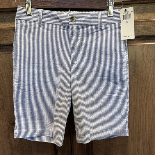 Polo Ralph Lauren Boys Seersucker Shorts Size 12 Blue White Stripe NWT $59.50