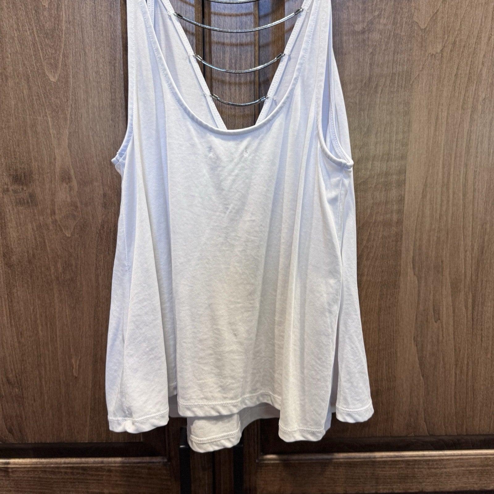 Silence + Noise White Strappy Back Tank Top Small S Urban Outfitters