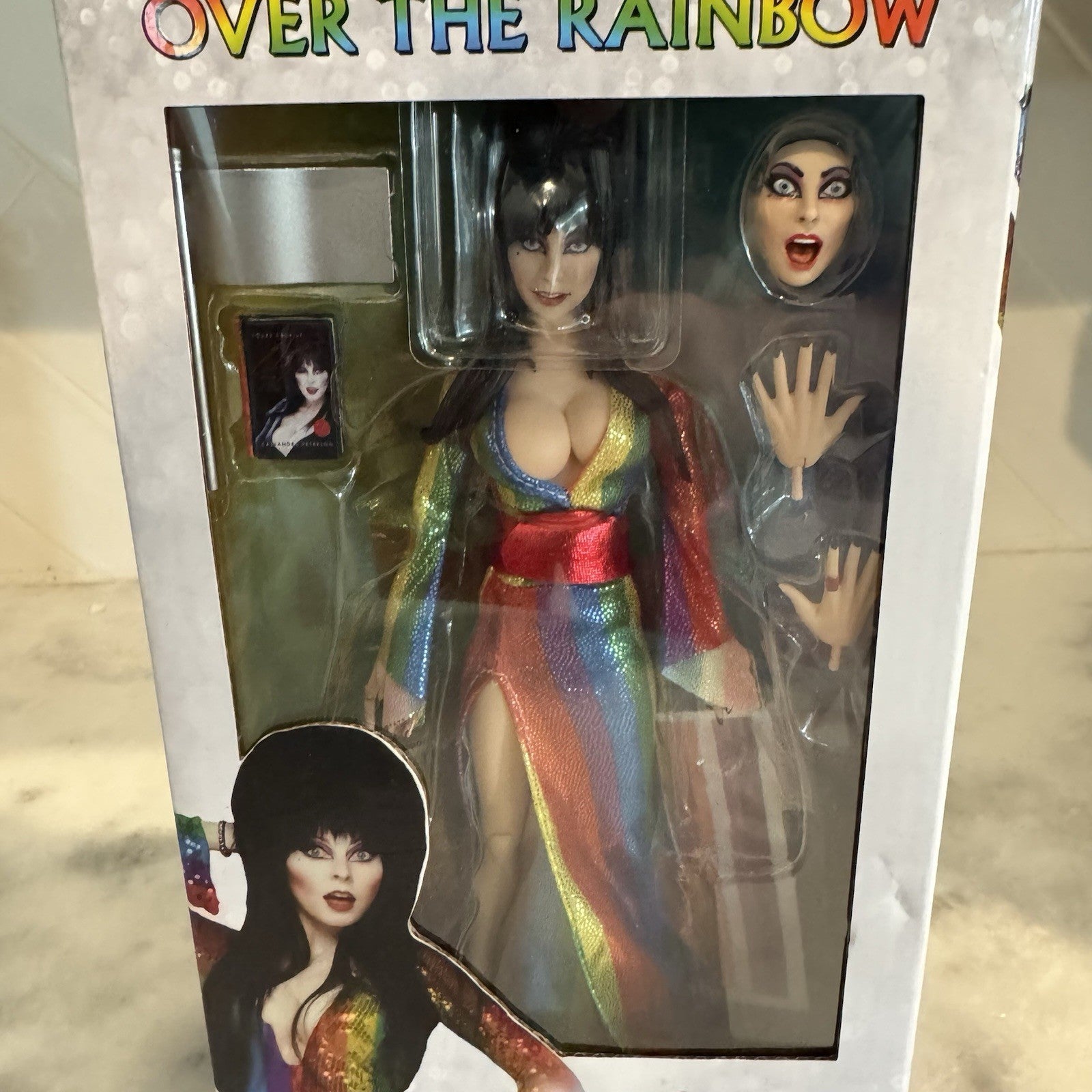 NECA Elvira Over the Rainbow Mistress of the Dark 8” Clothed Figure Sealed