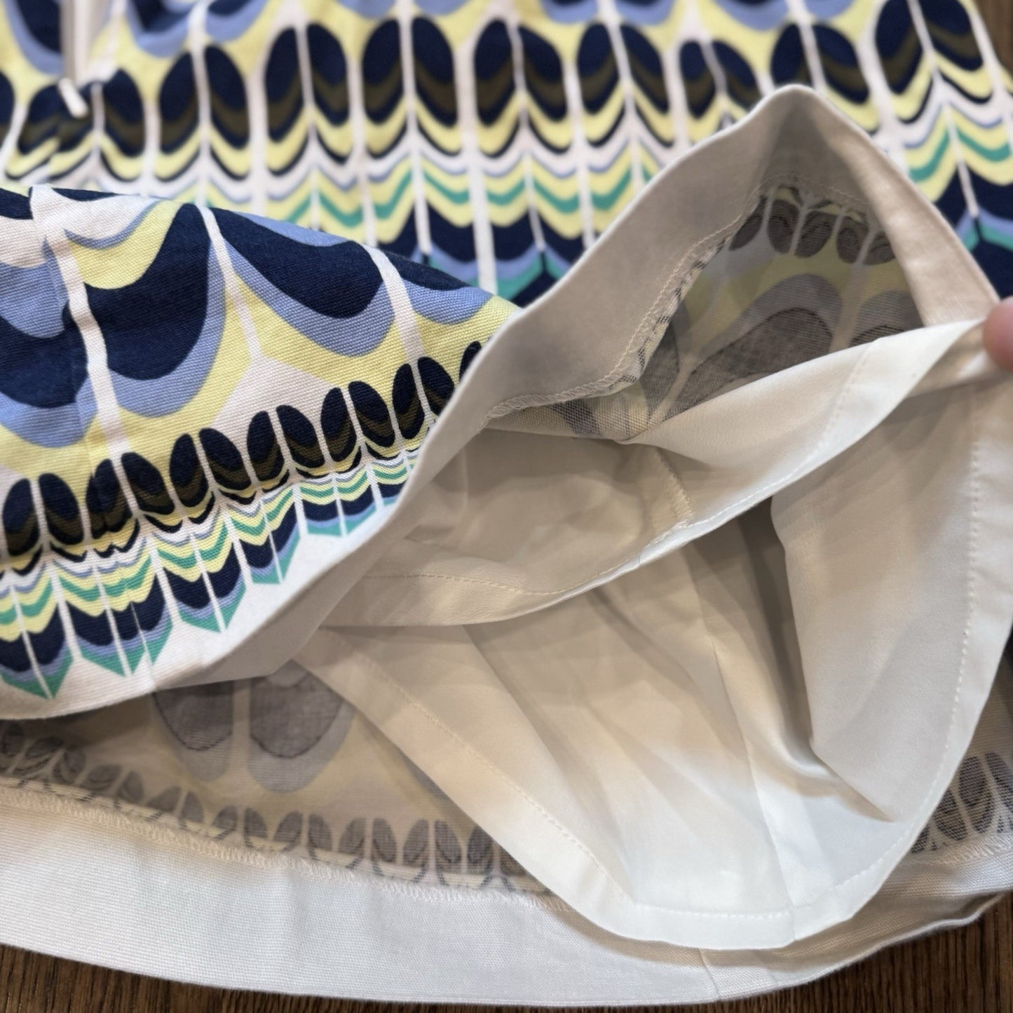 Talbots Skirt Womens 6P Petites Multicolor Retro Pattern Indie Straight Pencil