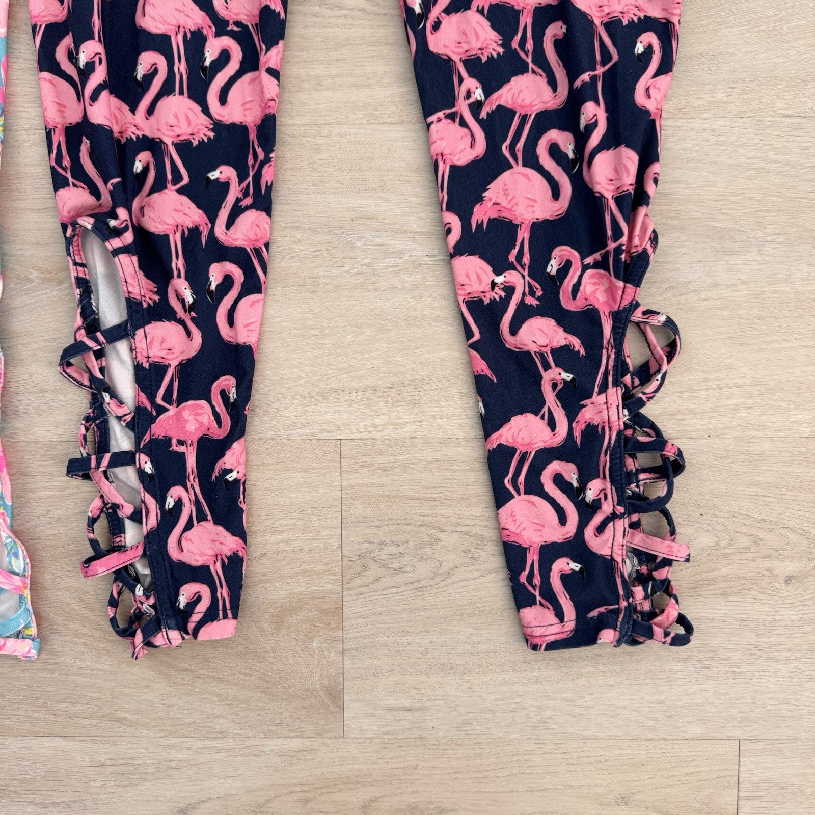 Simply Southern Leggings Lot of 4 XS S M Flamingo Palm Floral Preppy