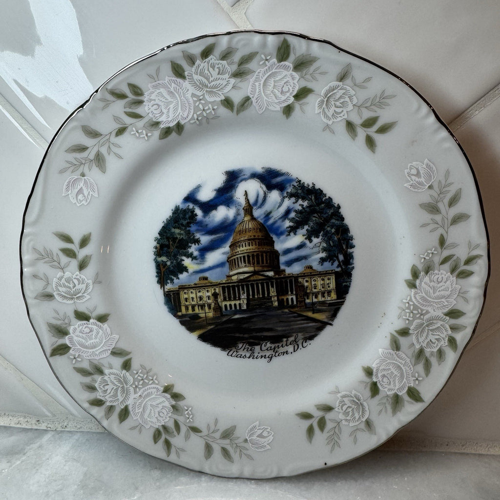 Sheffield Fine China Japan Capitol Washington DC Collector Plate 501 7.5” Vtg