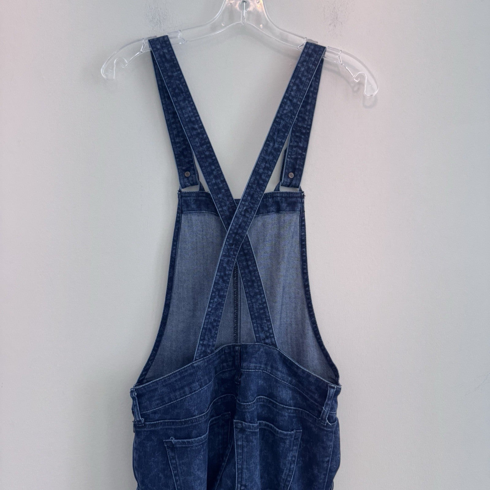 Hollister Denim Overalls Womens Small Acid Wash Skinny Stretch Bib Jeans