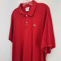 Lacoste Classic Pique Polo Shirt Men’s Size 8 Red XL / XXL Short Sleeve