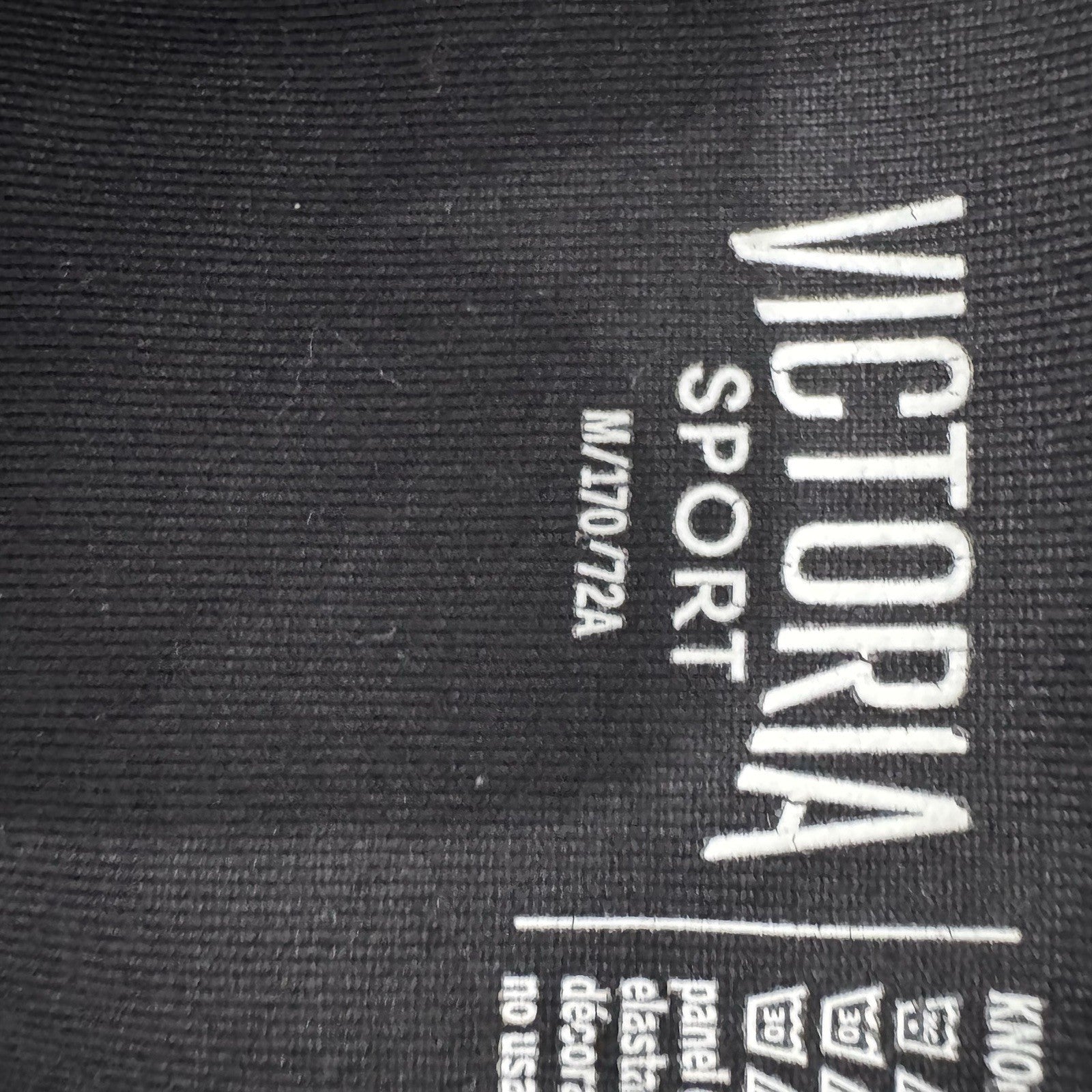 Victoria Sport Black Mesh Panel Leggings Women M Cropped Yoga Gym Pants