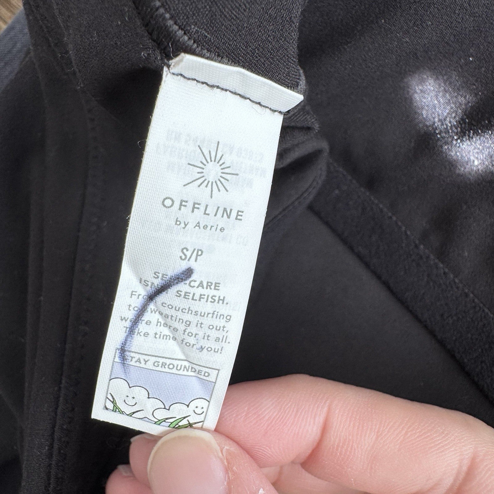 Aerie Offline Jumpsuit Size Small Black Strapless Wide Leg Real Me