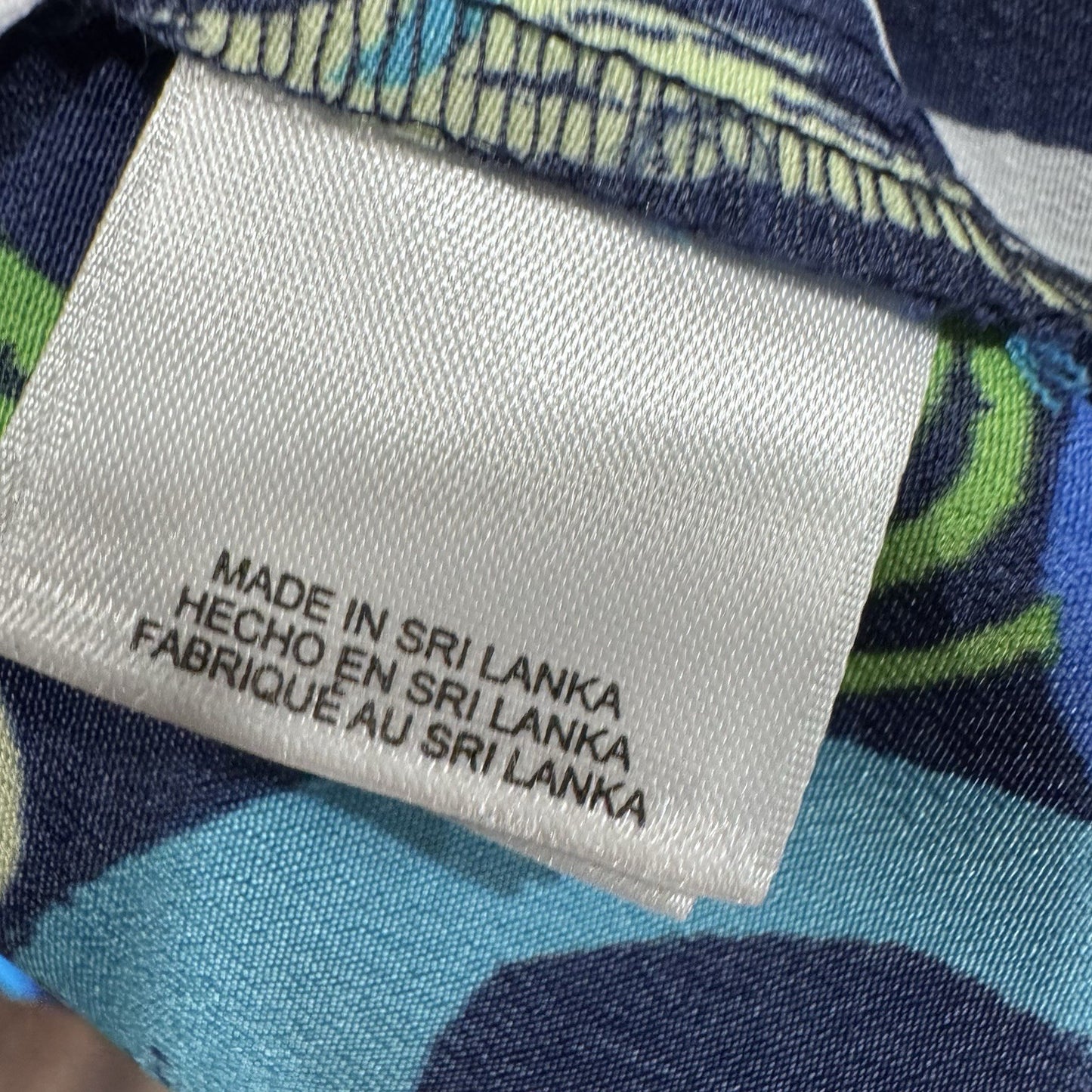 Pappagallo Boho Blouse Women’s Size L Colorful Circle Print Tie Neck 