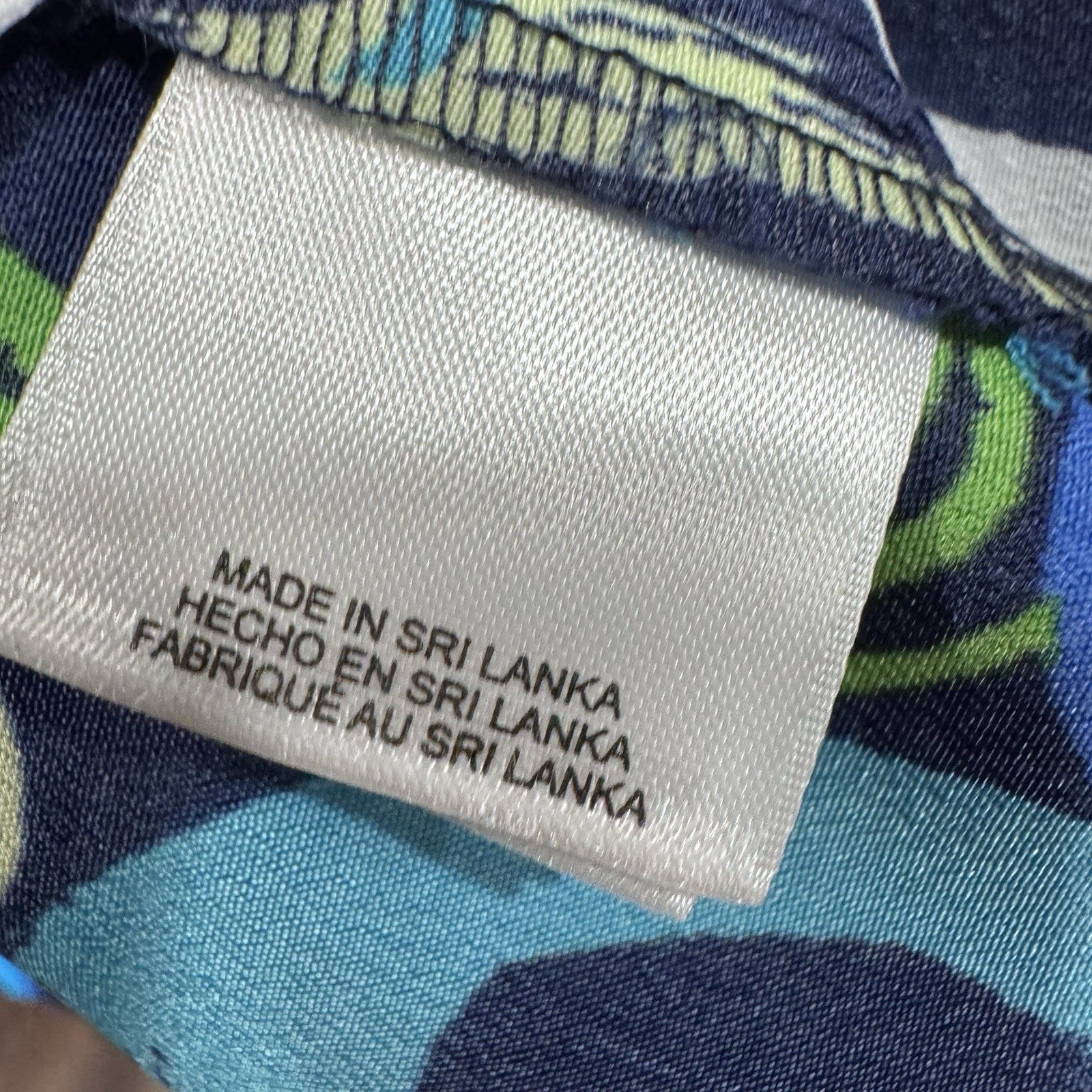 Pappagallo Boho Blouse Women’s Size L Colorful Circle Print Tie Neck 