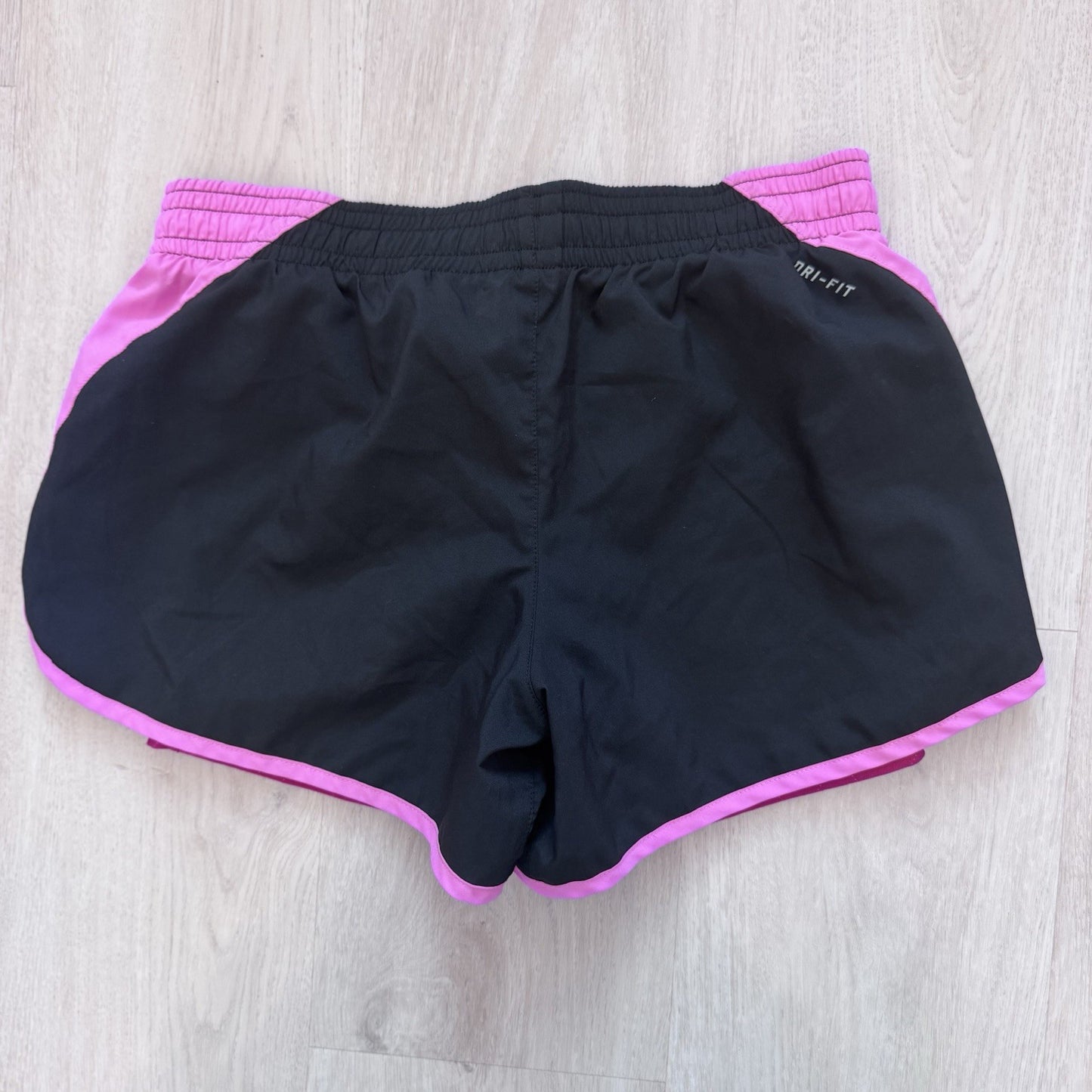 Nike Dri-Fit Womens Running Shorts Small Black Pink Athletic Activewear