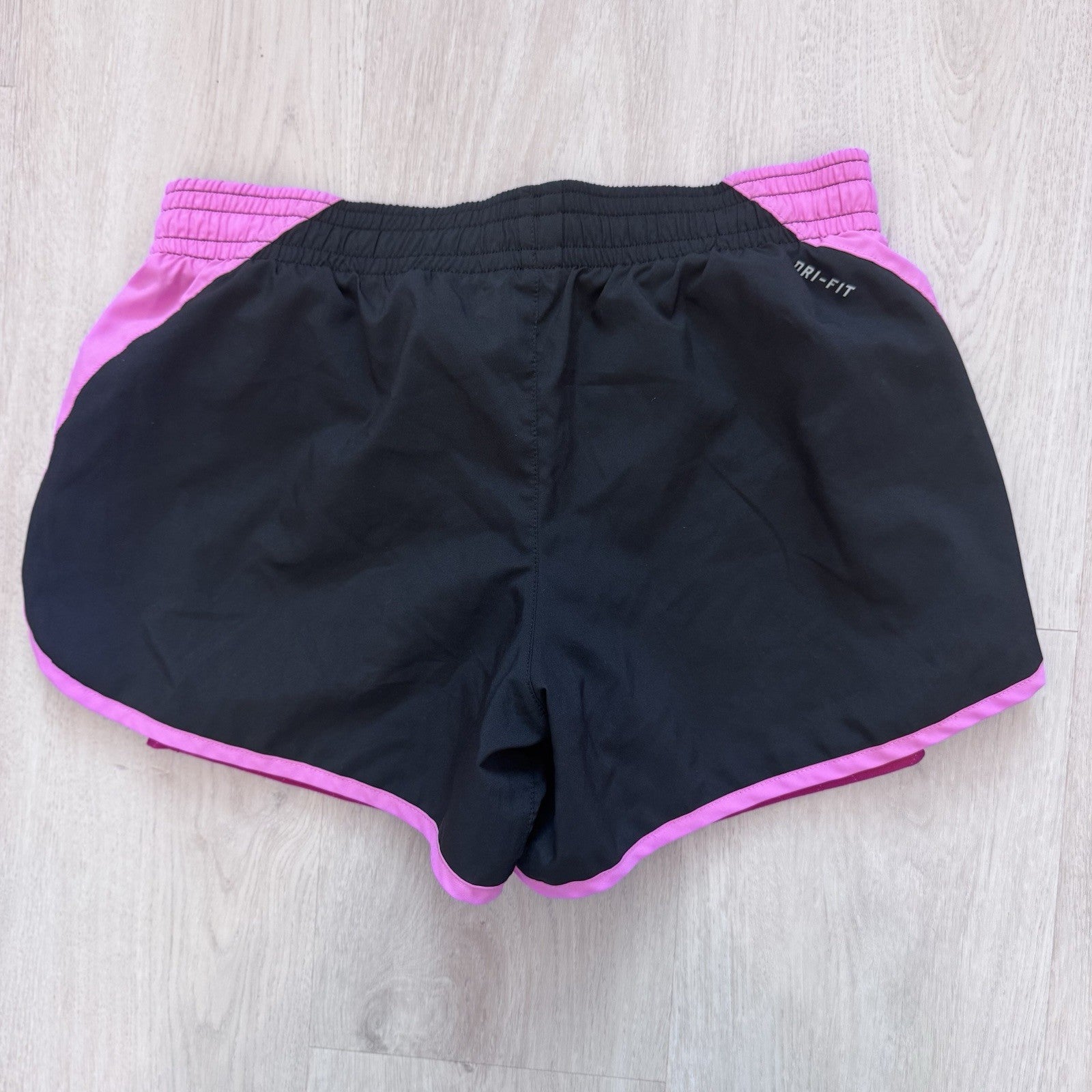 Nike Dri-Fit Womens Running Shorts Small Black Pink Athletic Activewear