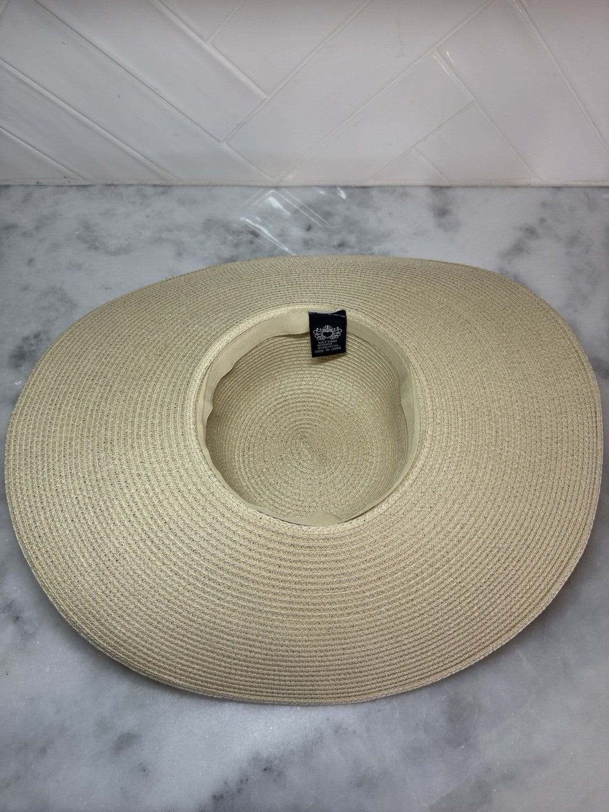 Katydid Mermaid Off Duty Wide Brim Straw Sun Hat NWT
