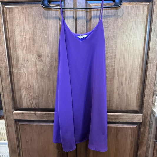 Peach Love California Purple Slip Dress Size Small Made in USA Spaghetti Strap