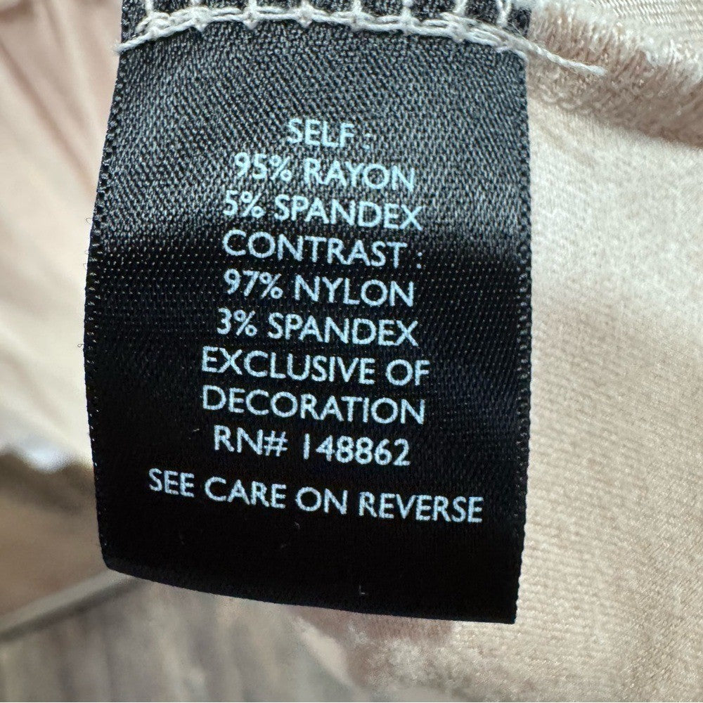 Torrid Super Soft Sleeveless Lace Babydoll Top Blush Pink Size 1 Plus Stretch