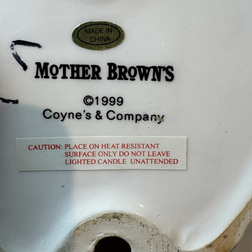 Mother Brown Ceramic Swimming Duck 1999 Candle Holder Sunglasses Snorkel vintage