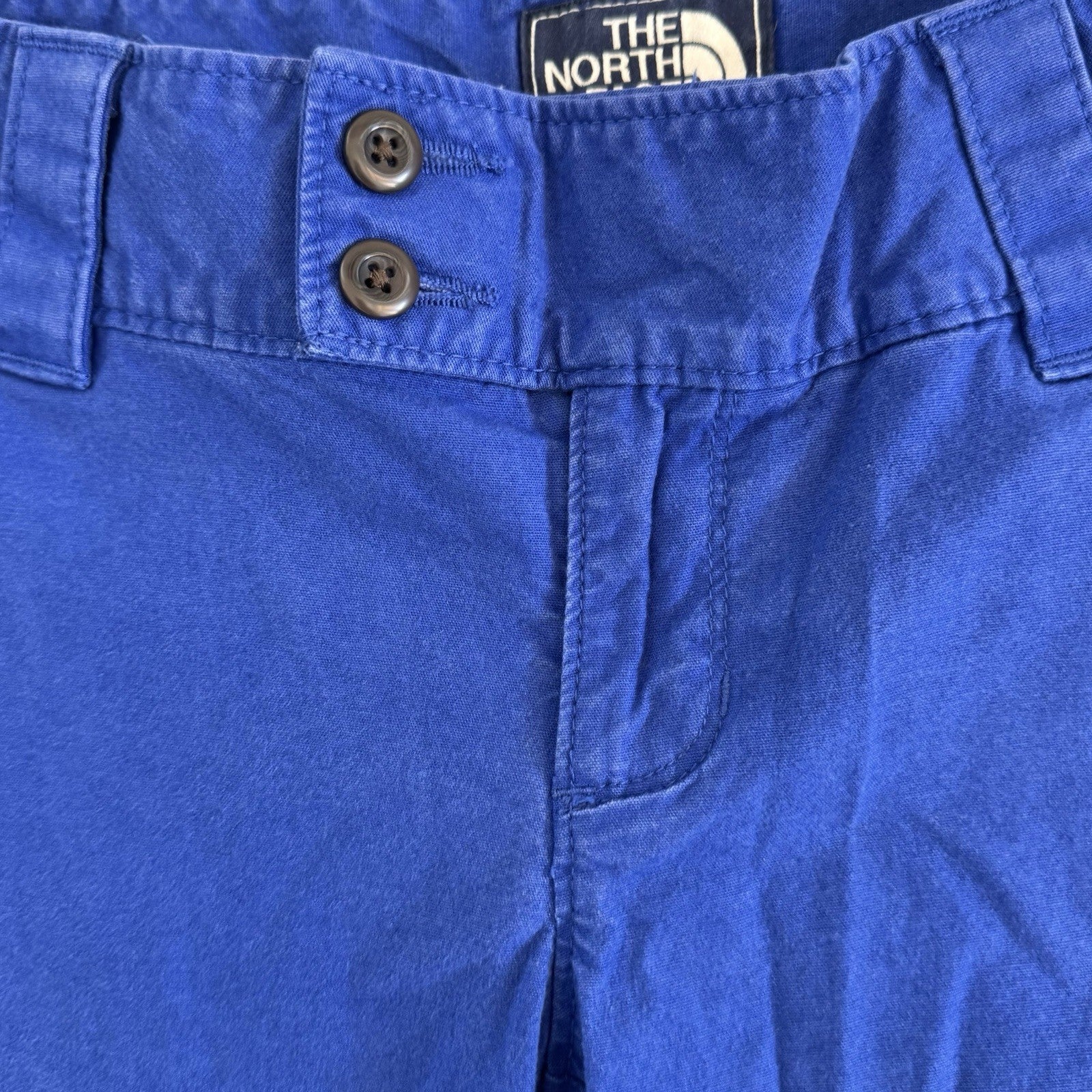 The North Face Beige Linen Blend Shorts Womens 8 Long Casual Hiking