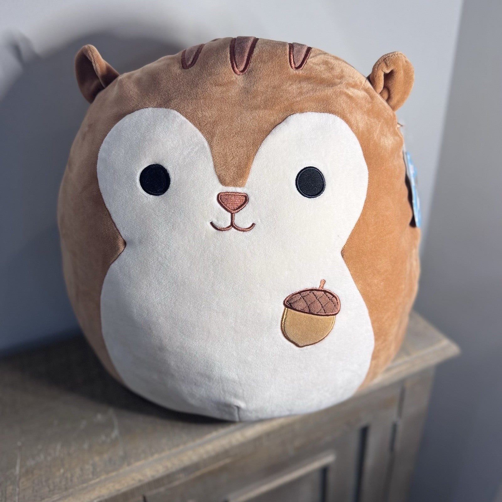 Squishmallows Sawyer Squirrel Plush Brown Acorn Original Kellytoy With Tag 16in