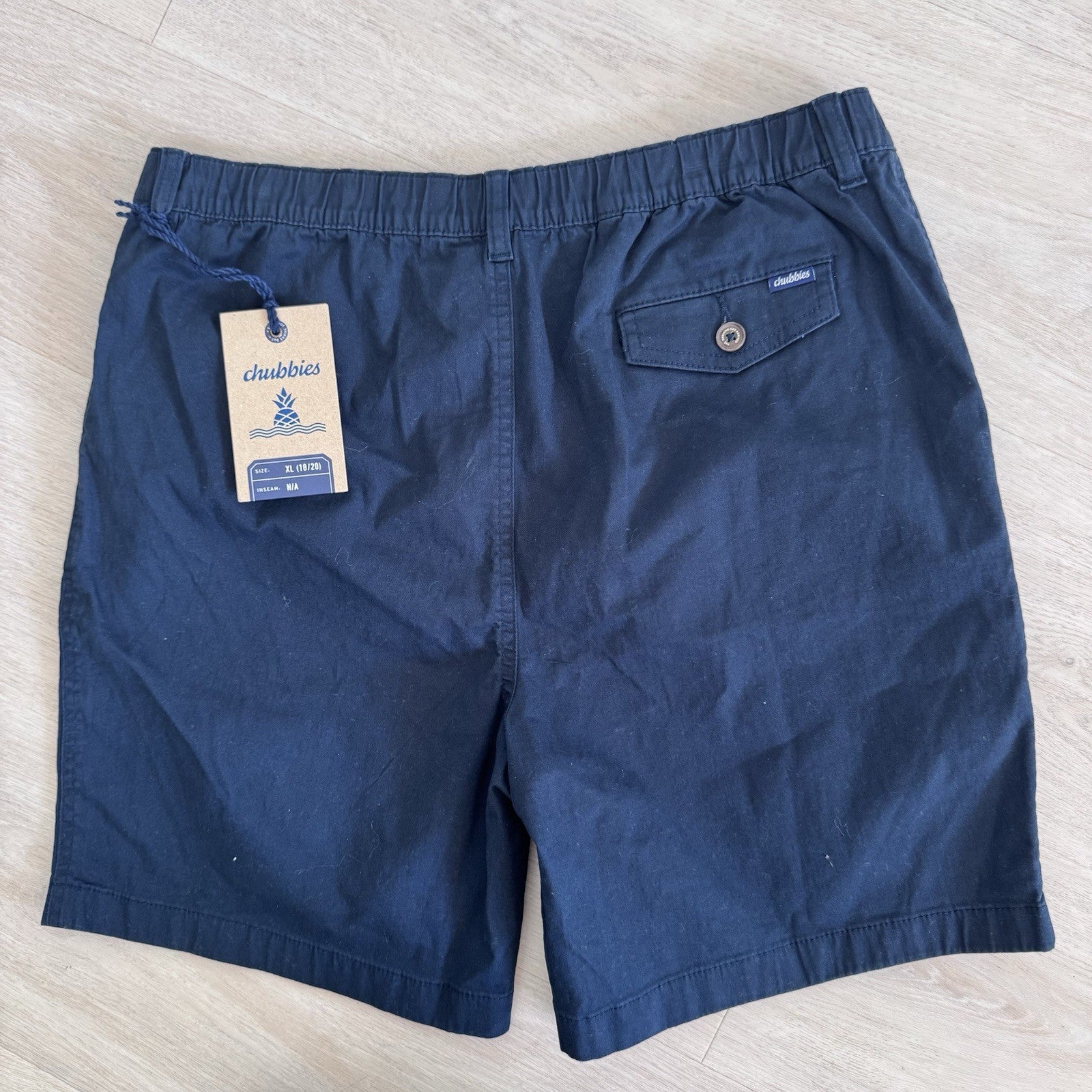 NWT Chubbies The Armadas Navy Blue Youth Originals Shorts Size XL (18/20)