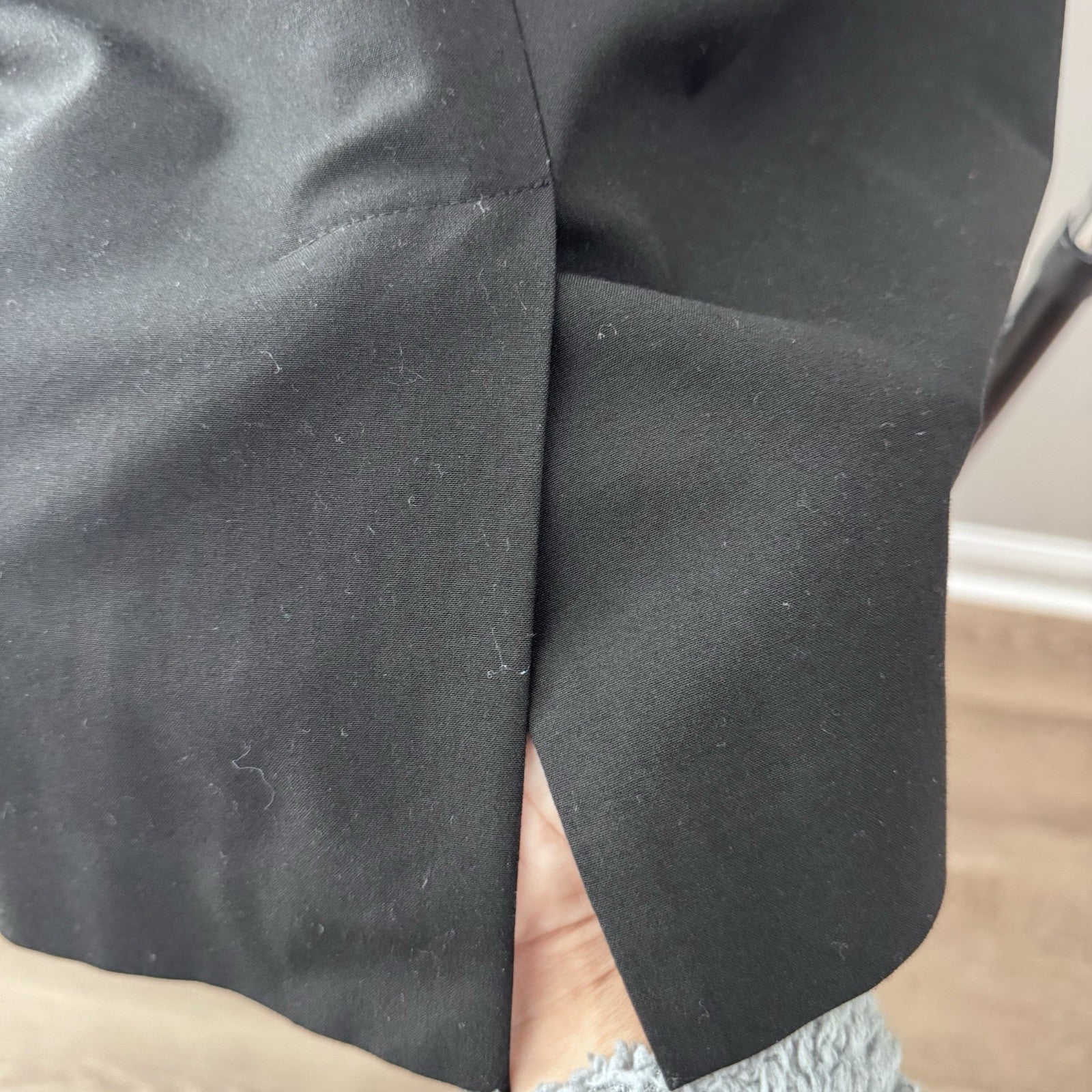 Anne Klein A Line Skirt Size 12 Black Stretch Lined Career Workwear