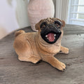 Vintage 1997 Home Interiors & Gifts Pug Dog Figurine Statue Made in USA 8"
