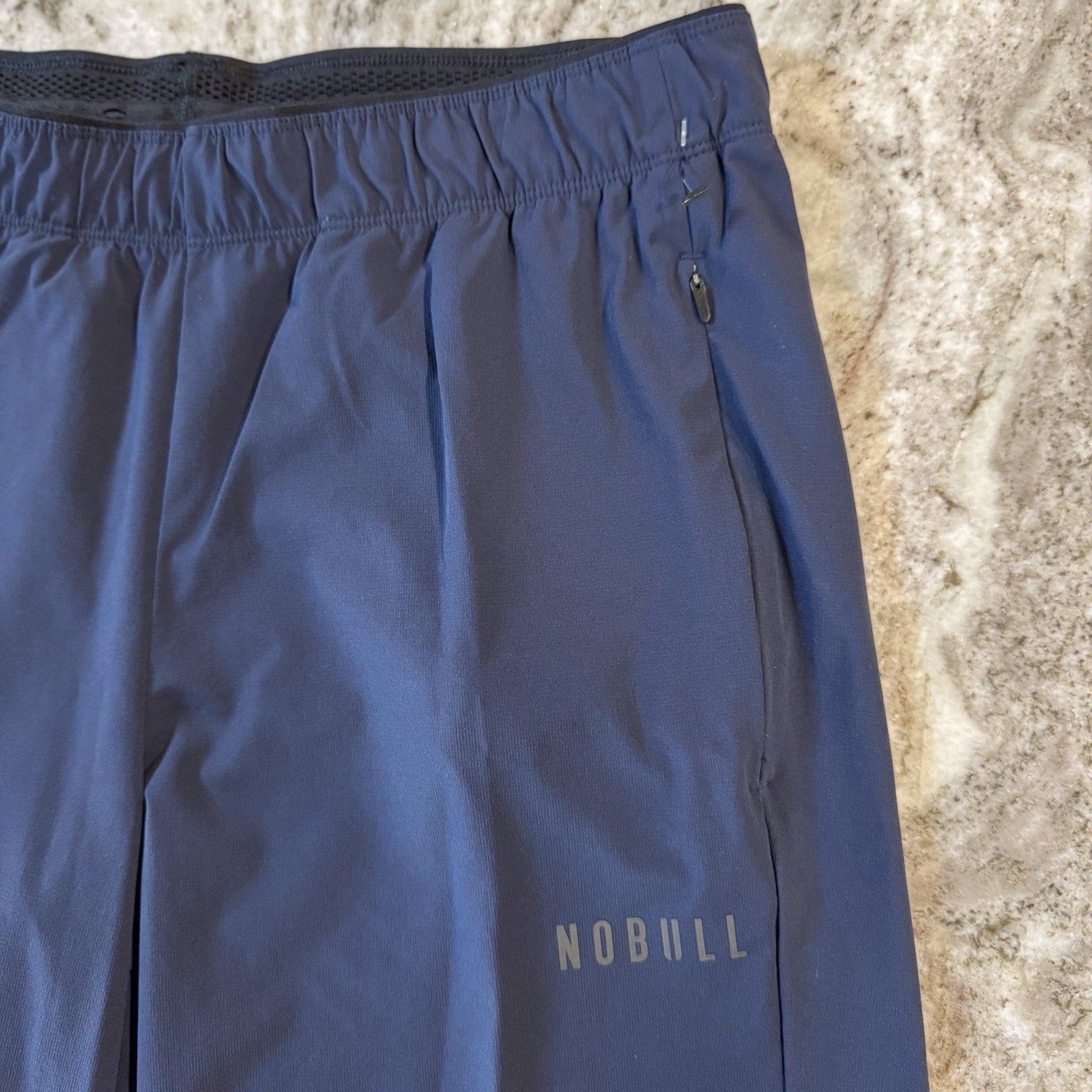 NOBULL Men’s Training Shorts Small Navy Blue 7” Inseam Lightweight Stretch