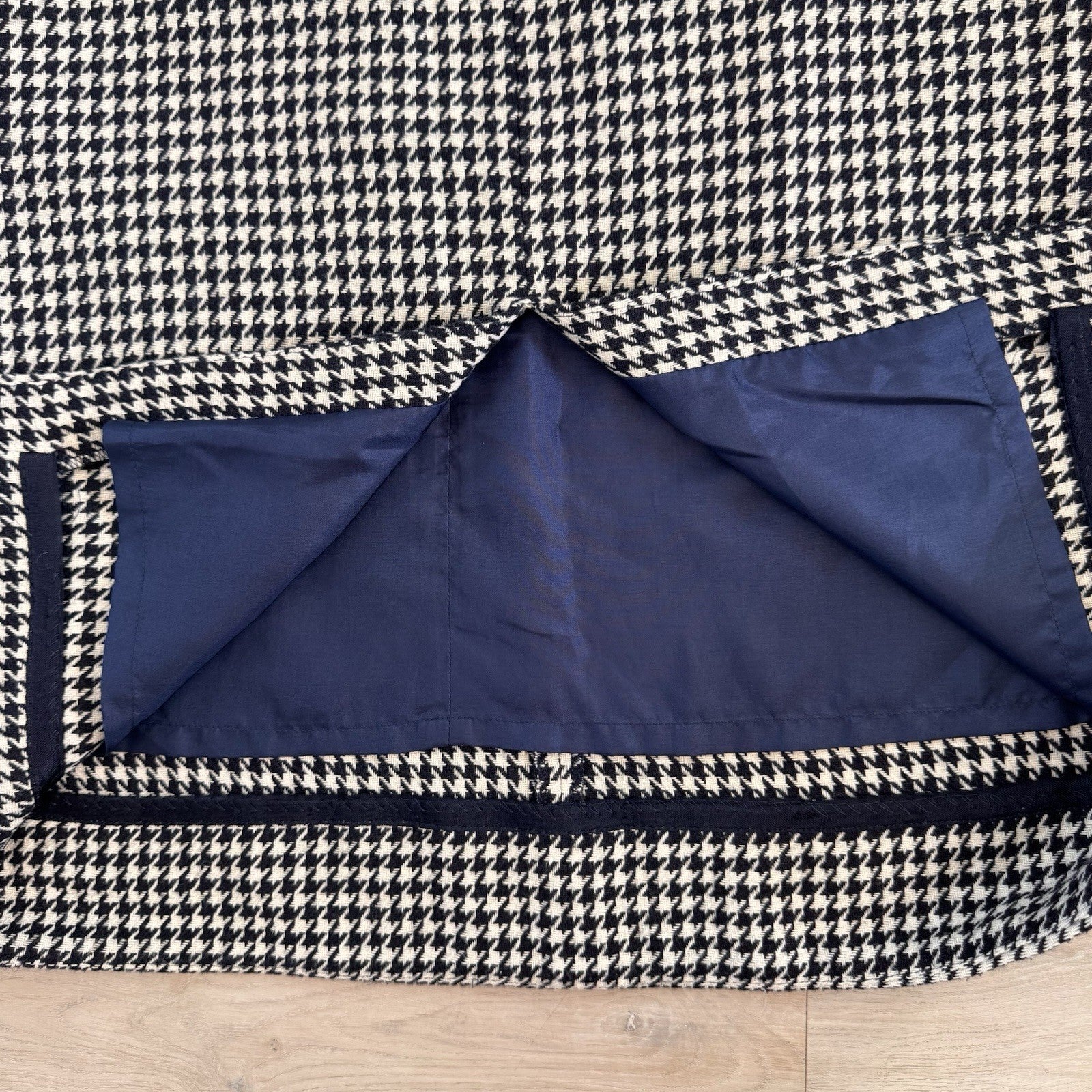 Draper James Houndstooth Pencil Skirt Size 10 Wool Blend Lined Women’s