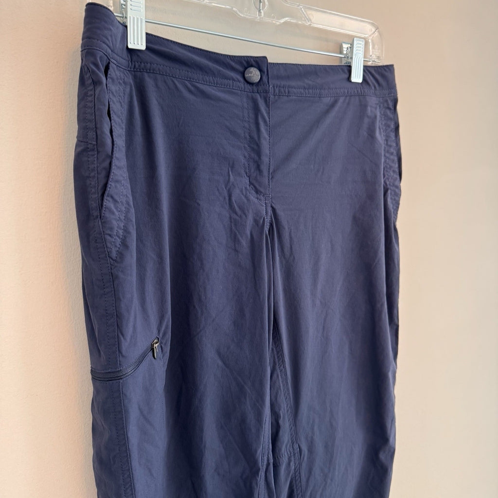 L.L.Bean Womens Hiking Pants Size 6 Blue Nylon Spandex Outdoor Travel 