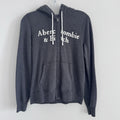 Abercrombie & Fitch Small Gray Logo Zip Up Hoodie/Jacket Y2K
