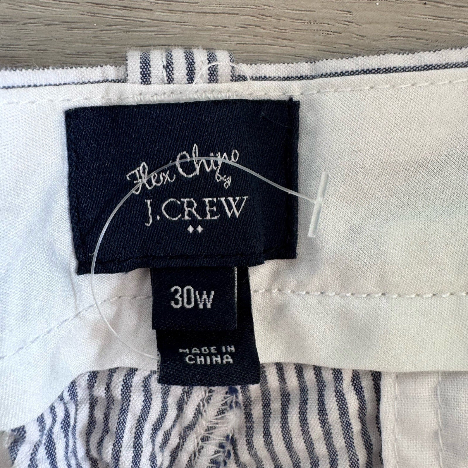 J.Crew 30W Seersucker Bermuda Shorts Blue Stripe Preppy Summer Men’s