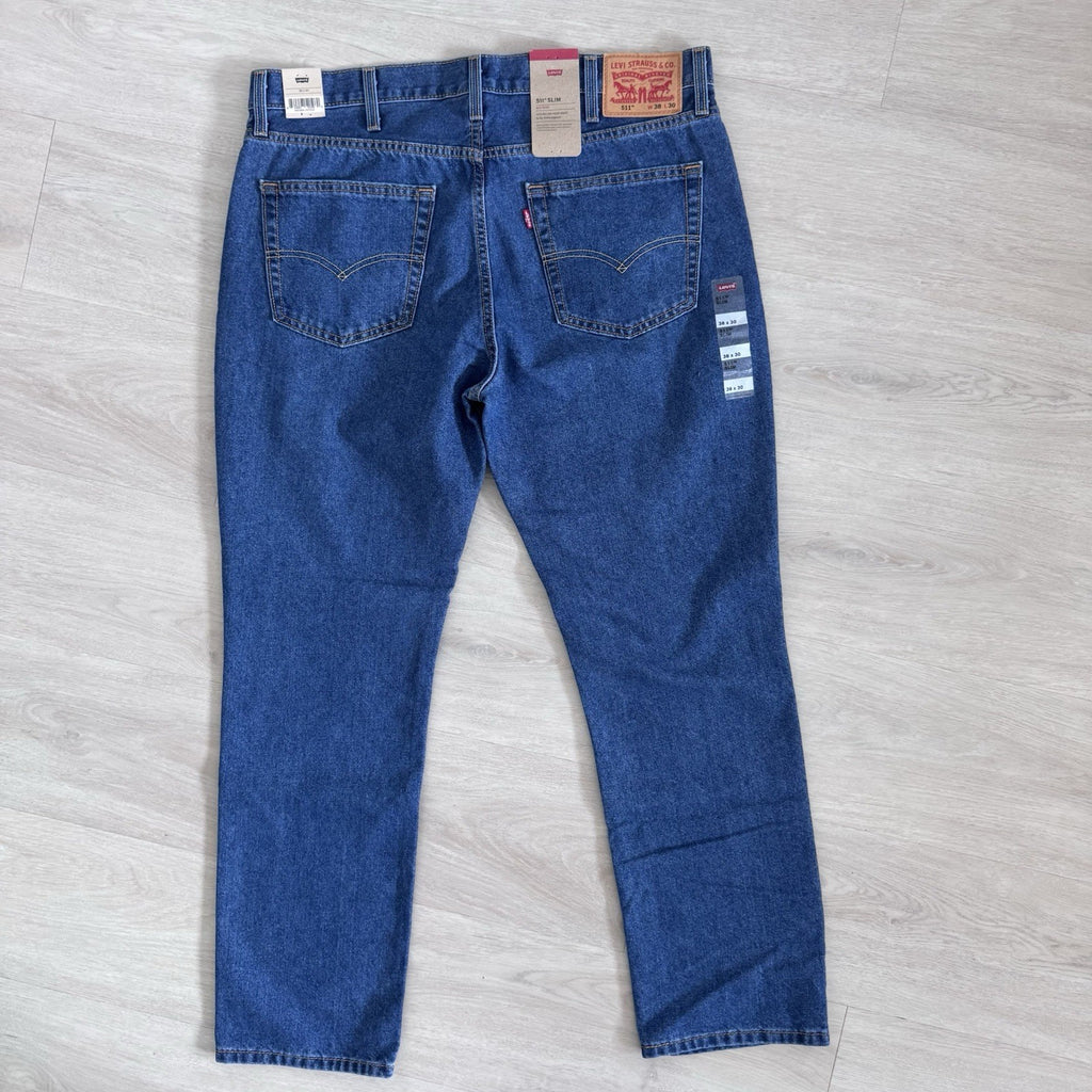 Levis 511 Slim Jeans 38x30 Eco Ease Blue Denim NWT