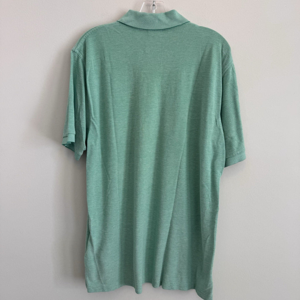 Brooks Brothers 346 Performance Polo Shirt Mens Large Green Pique Original Fit