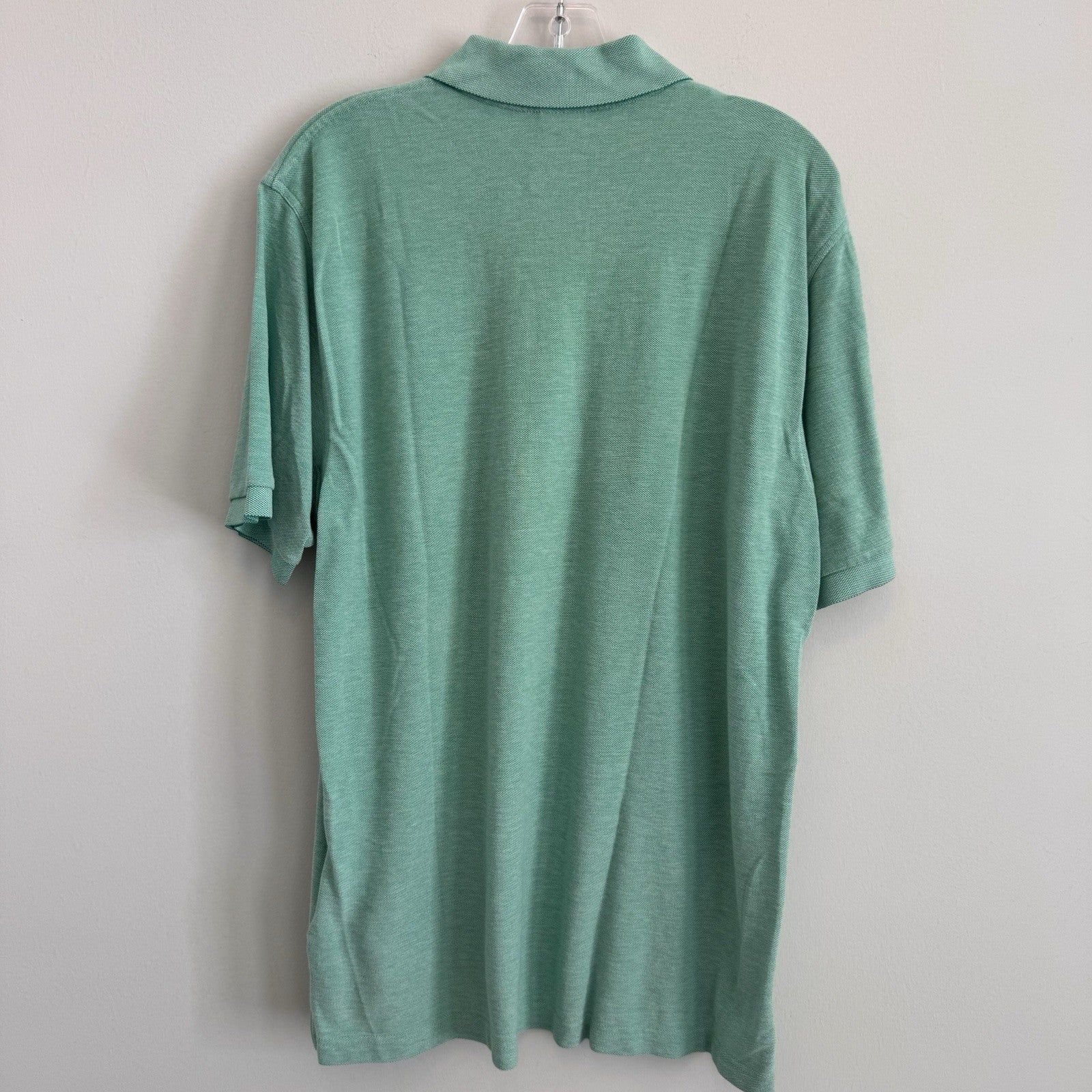 Brooks Brothers 346 Performance Polo Shirt Mens Large Green Pique Original Fit