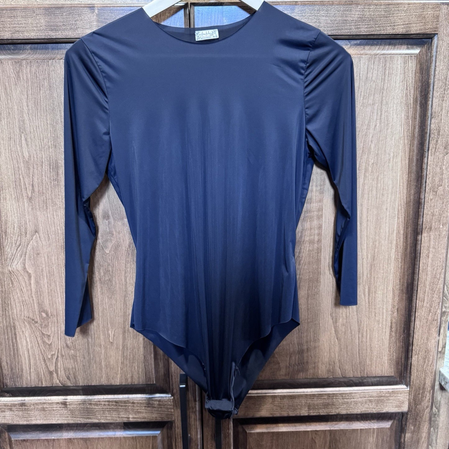 Free People Intimately Black V Neck Long Sleeve Stretch Bodysuit Women’s Size XS