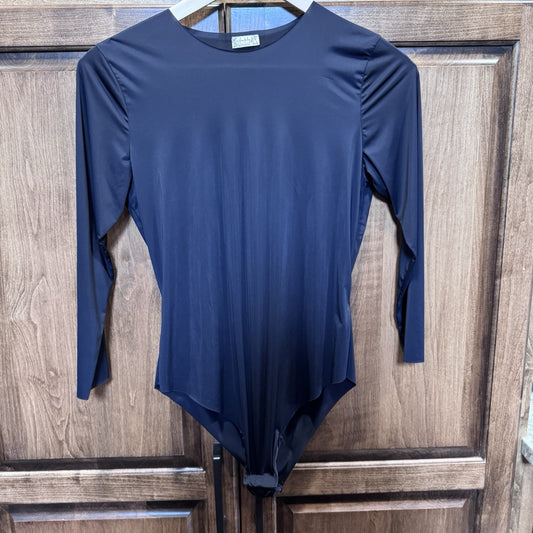 Free People Intimately Black V Neck Long Sleeve Stretch Bodysuit Women’s Size XS