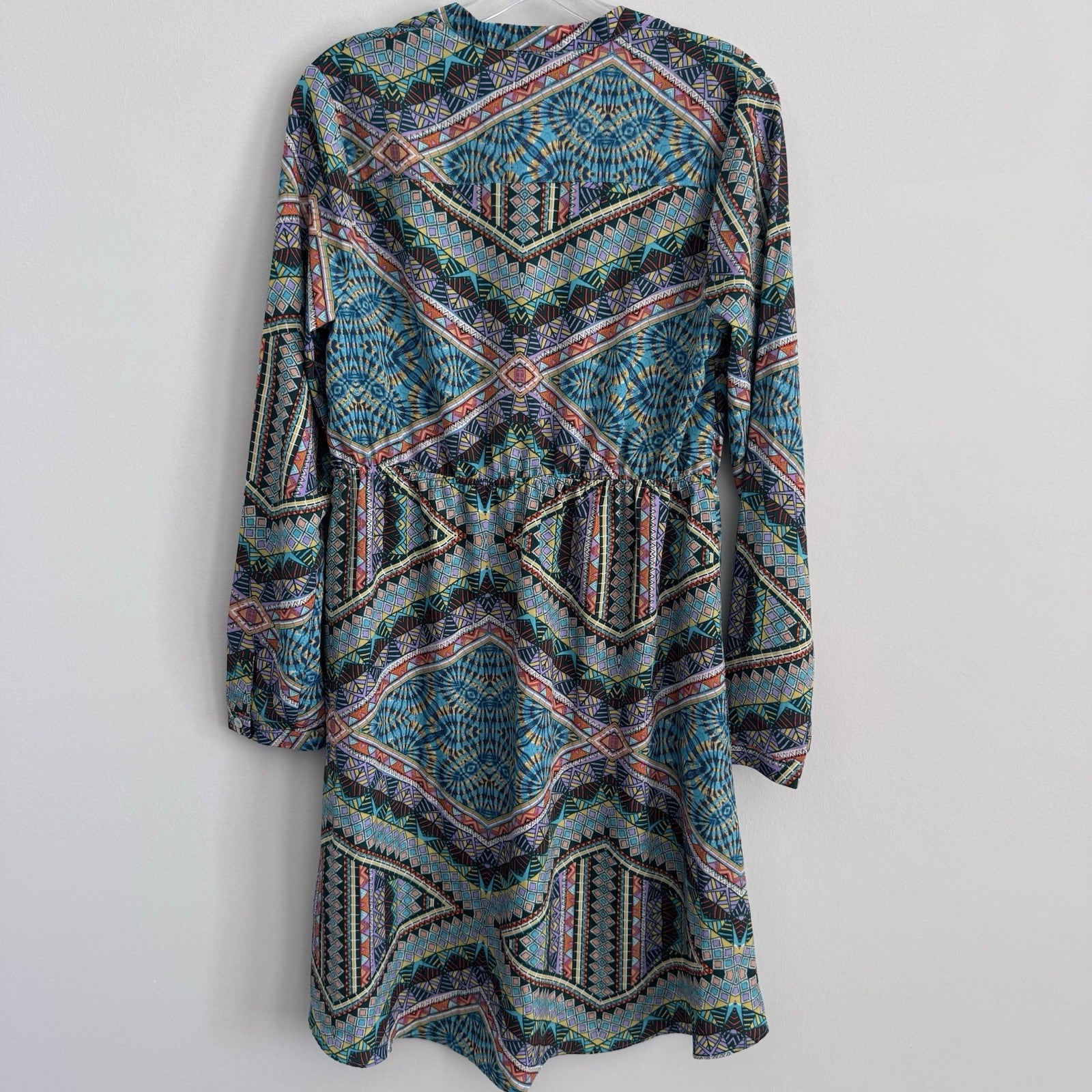 Romeo & Juliet Couture Boho Geometric Shirt Dress Size M