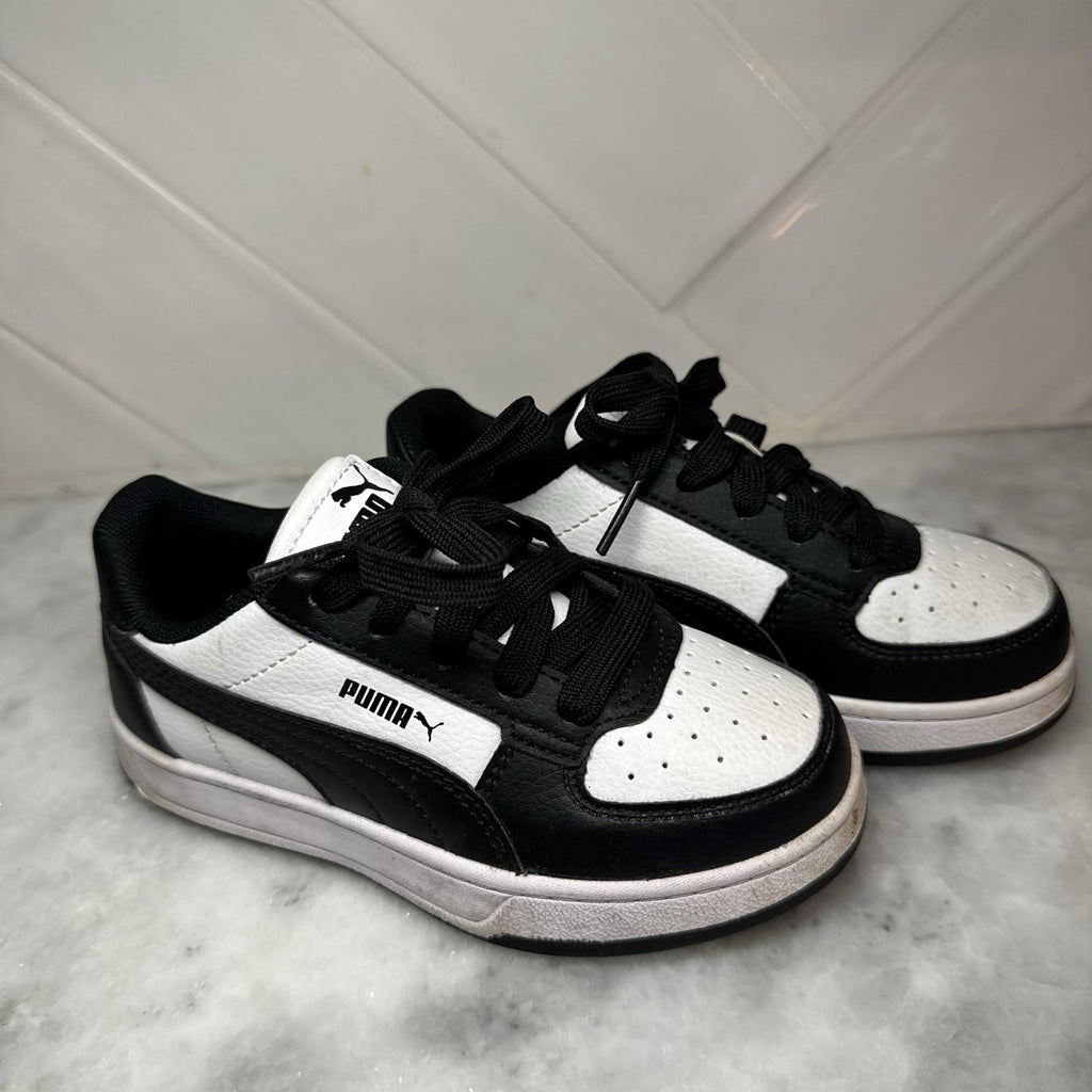 Puma Caven 2.0 Kids Black White Sneakers Size 11C 393838-26