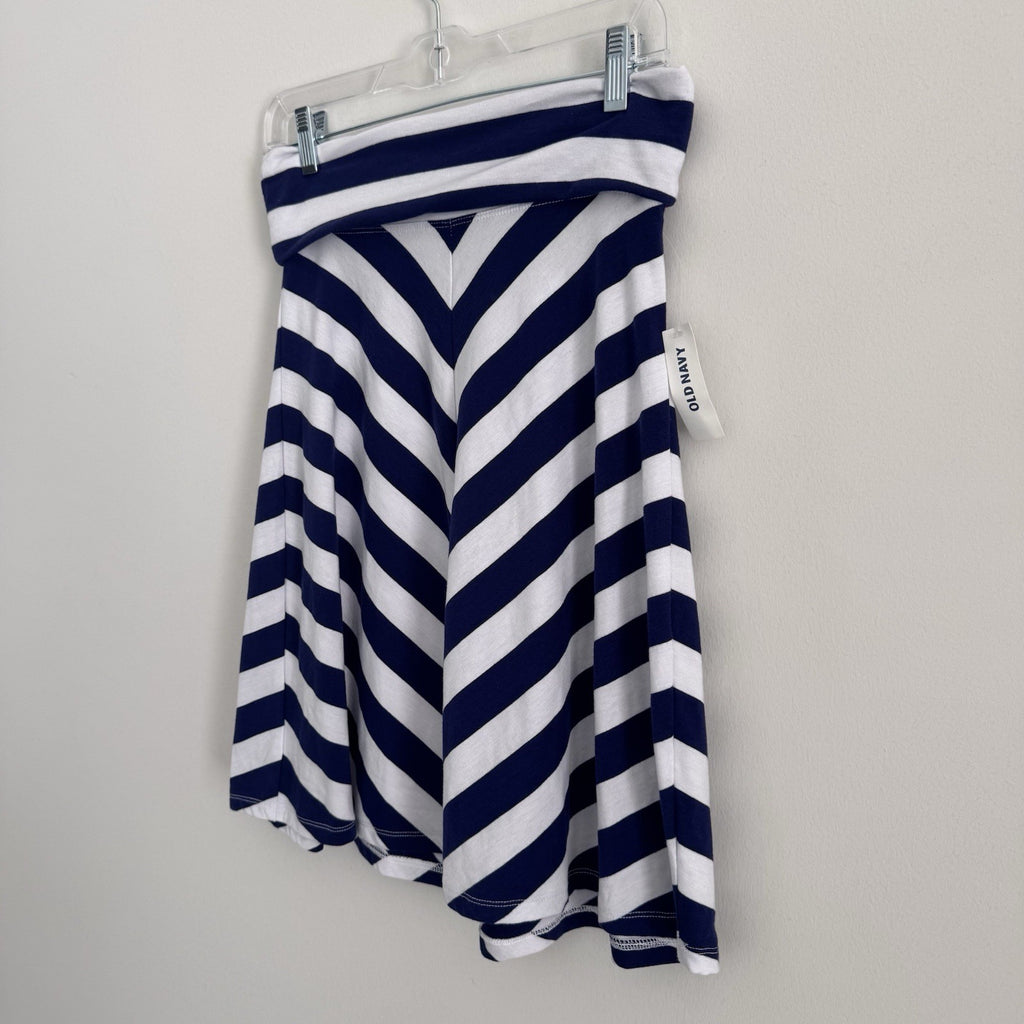 Old Navy Chevron Stripe Skirt Small Y2K Nautical Stretch NWT