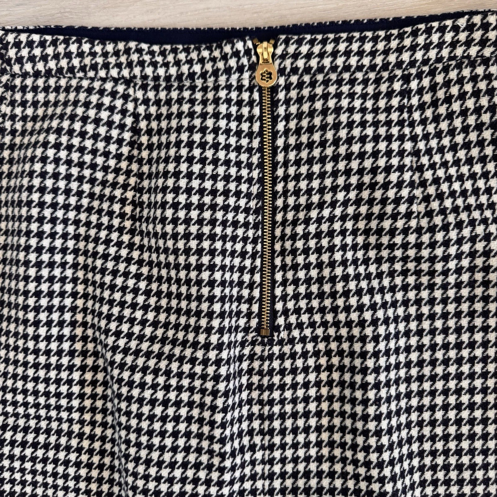 Draper James Houndstooth Pencil Skirt Size 10 Wool Blend Lined Women’s