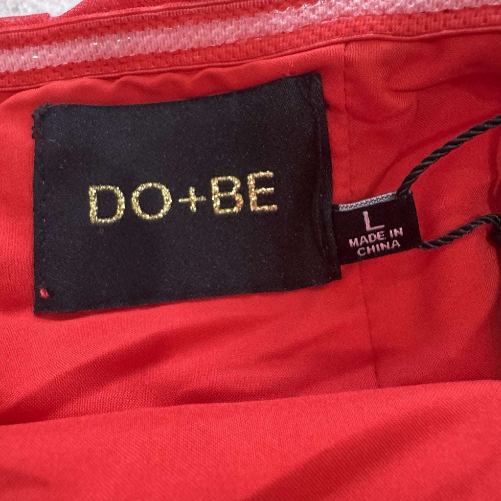 DO+BE Red 3D Rosette Floral Mini Dress Size Large NWT Cocktail Party boutique