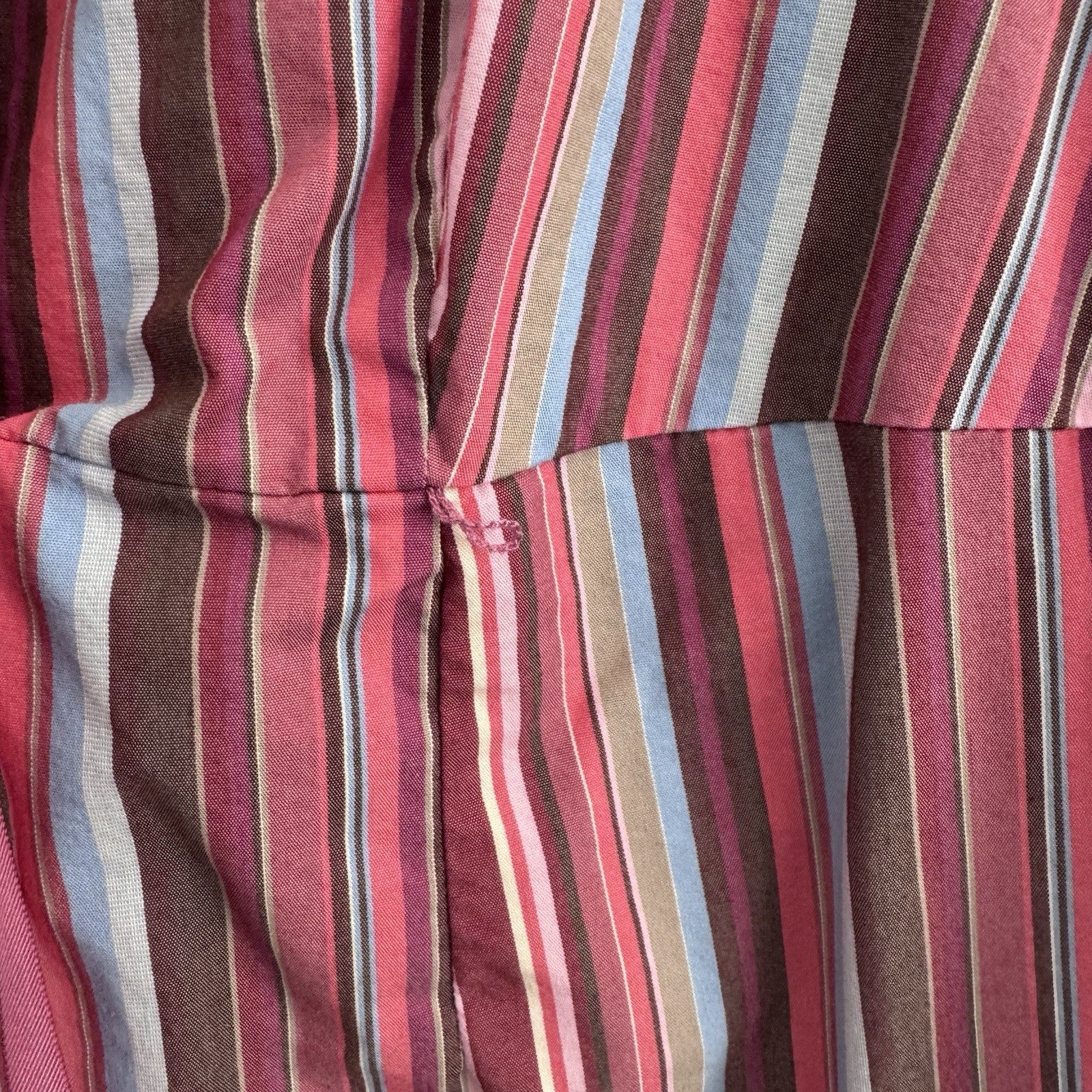 Motherhood Maternity Women’s Y2K Striped Tie Front Blouse Pink S