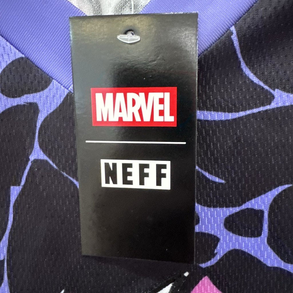 Marvel x Neff Venom Jersey Shirt Mens Medium NWT Graphic Black Purple Pink