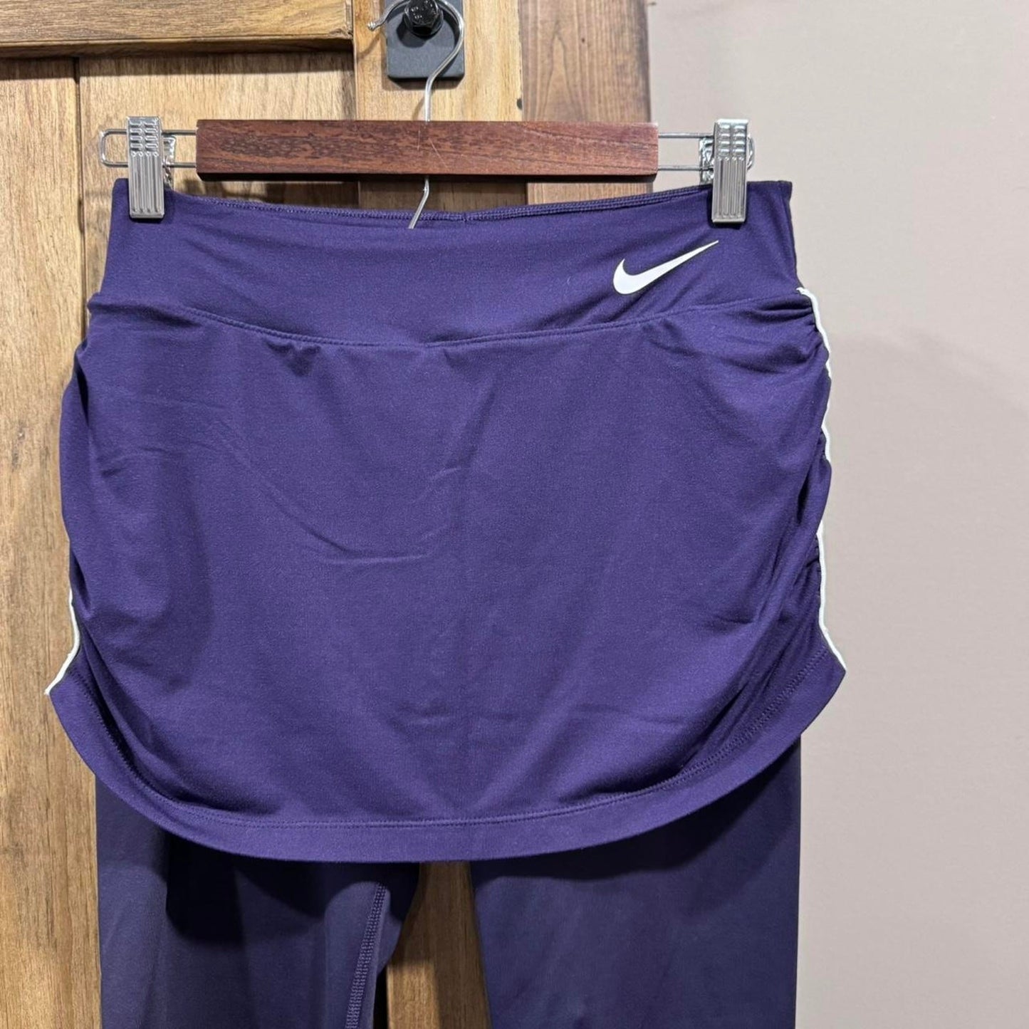 Nike Dri-FIT Skirted Leggings - Purple, Size Small