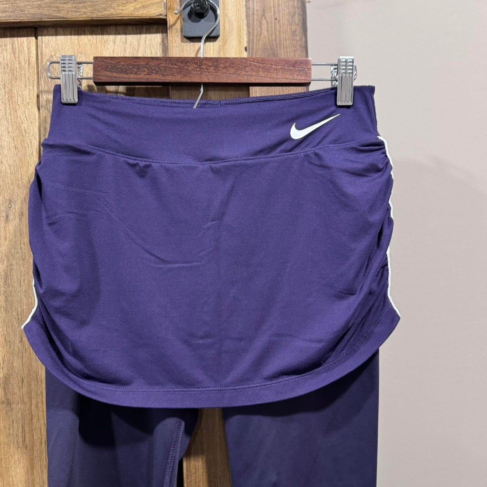 Nike Dri-FIT Skirted Leggings - Purple, Size Small