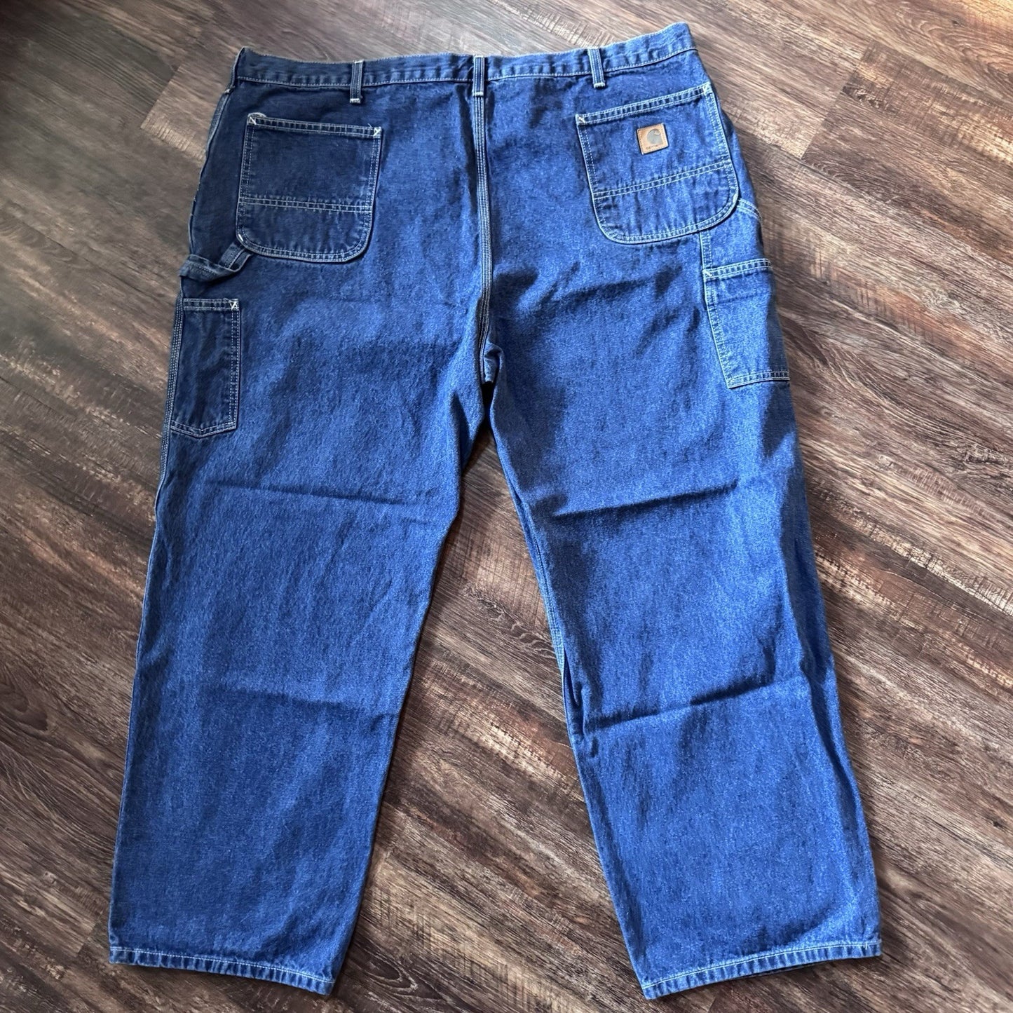 Carhartt B13 DST Original Dungaree Fit Jeans 48x30 Blue Denim Work Pants USA