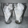 Set of 2 Vintage Coca-Cola Coke Glasses Clear Logo Rare