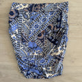 Free People Blue Patchwork Ruched Skirt Womens Medium Boho She’s Something Else